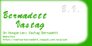 bernadett vastag business card